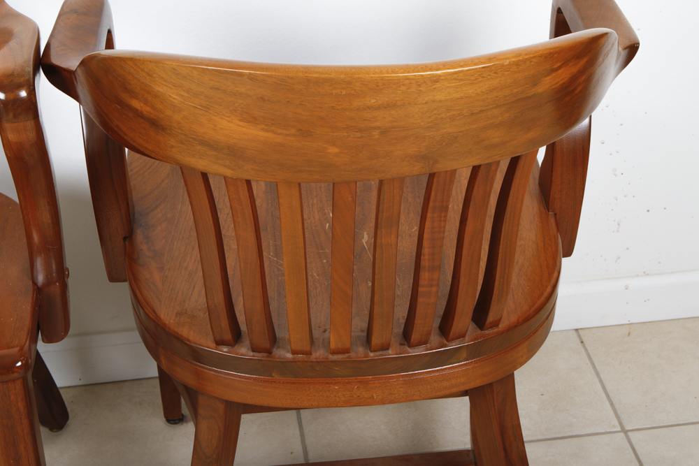 Pair of Vintage Taylor Chair Co. Oak Library Chairs EBTH